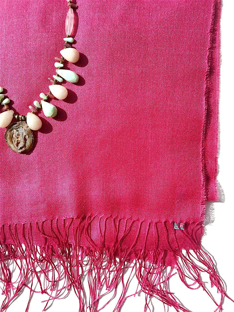 Alpaca and Silk Gauzy Shawl Rose