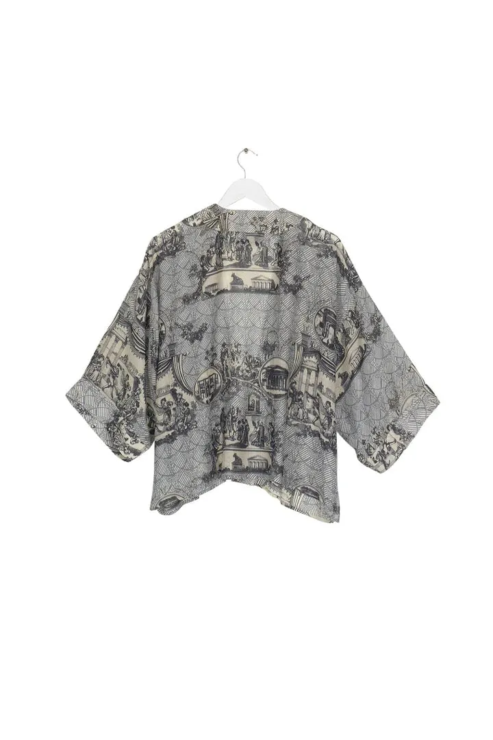 Ancient Columns Kimono Charcoal