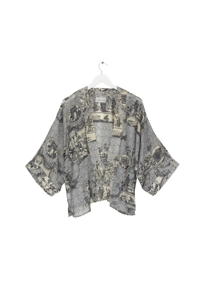 Ancient Columns Kimono Charcoal