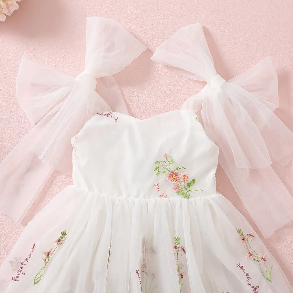 Baby Enchanted Angel Dress - Embroidered White