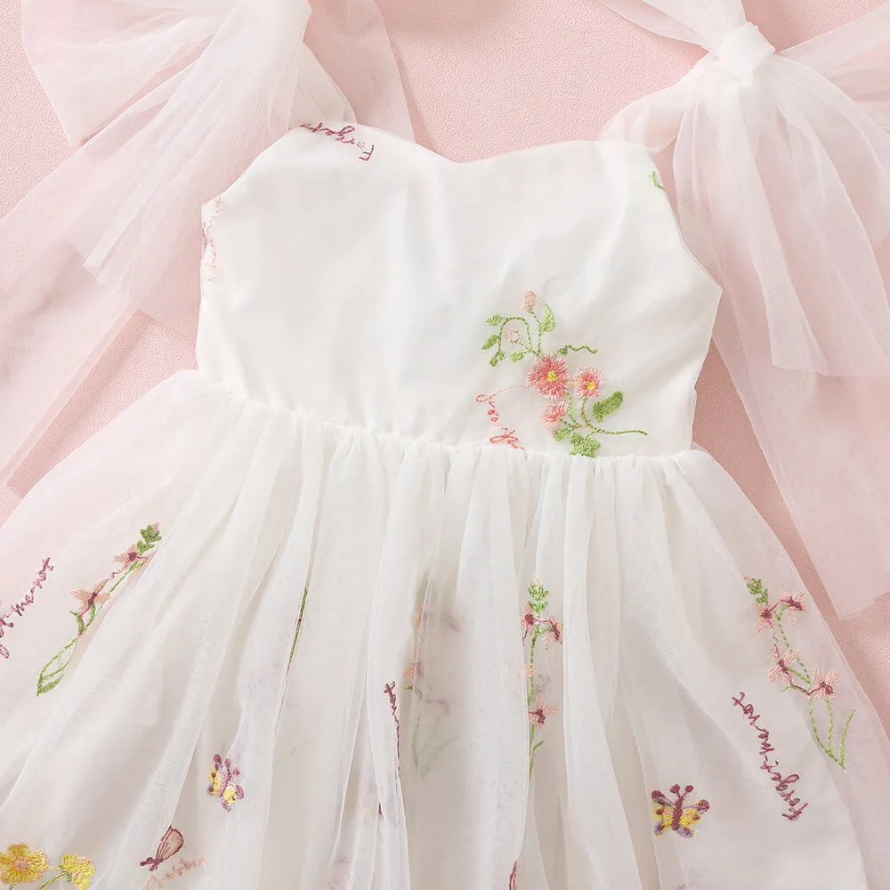 Baby Enchanted Angel Dress - Embroidered White