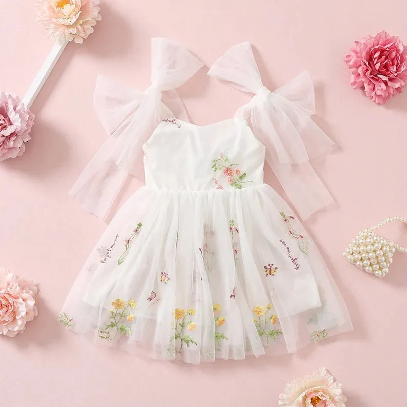 Baby Enchanted Angel Dress - Embroidered White