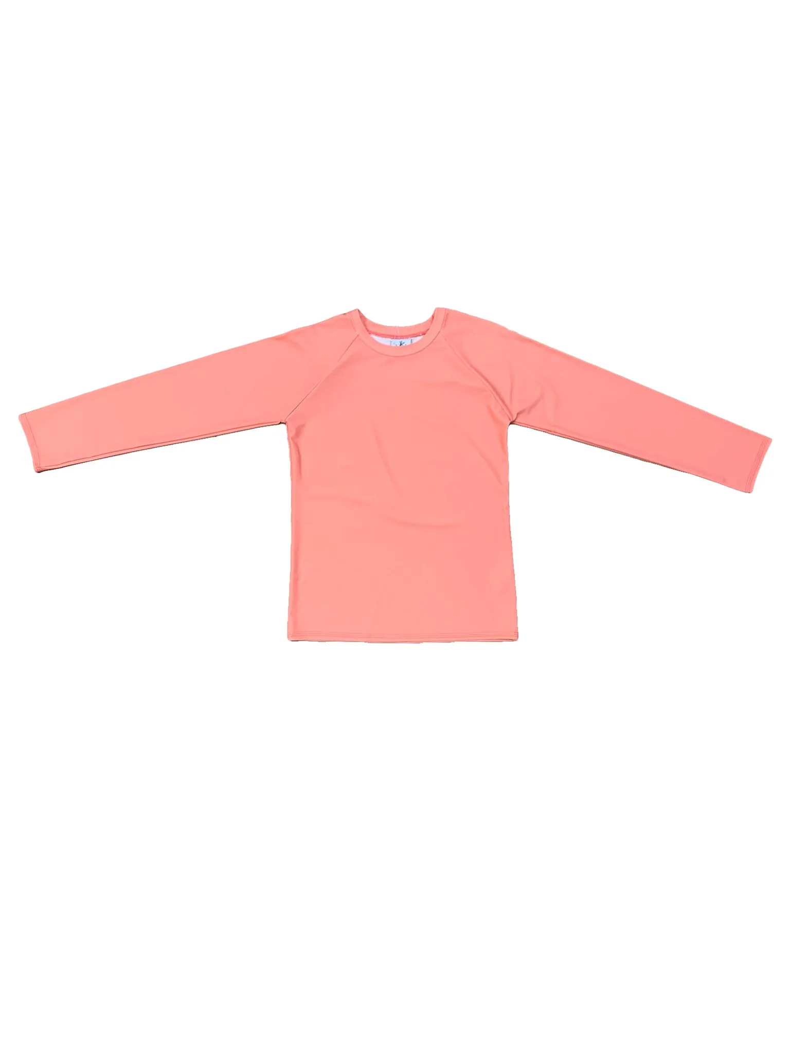 Basic Long Sleeve Coral Swim Top