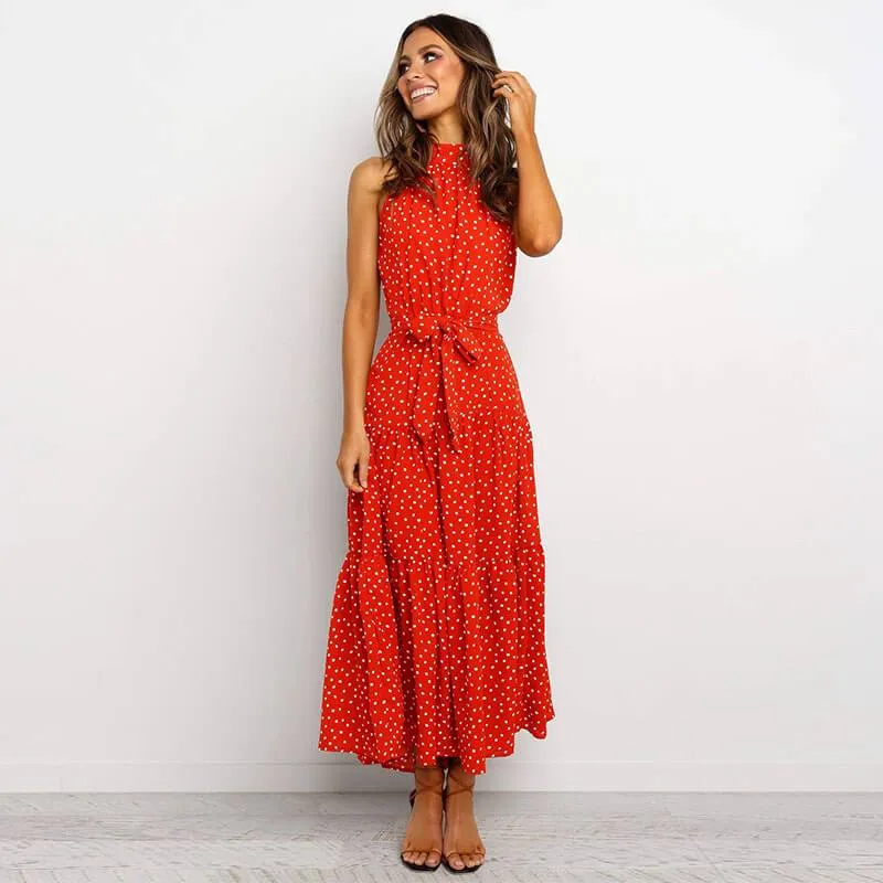 Boho Floral Large Hem Long Dress