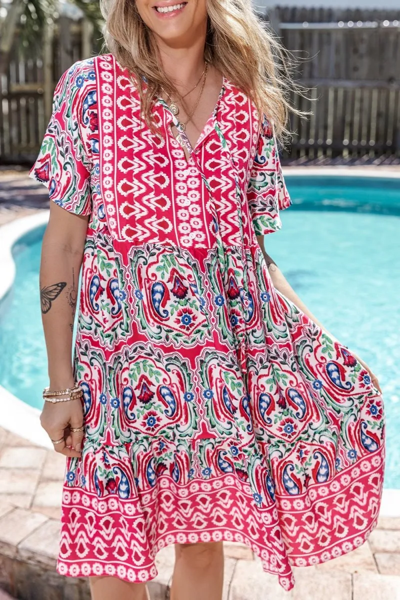 Boho Mini Dress Embrace Summer Vibes