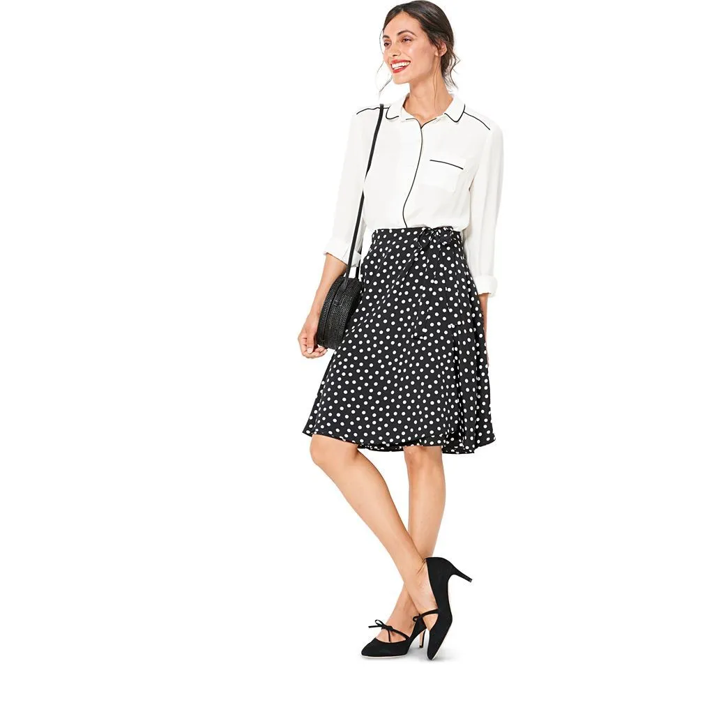 Burda Style Pattern B6340 Misses' wrap skirt