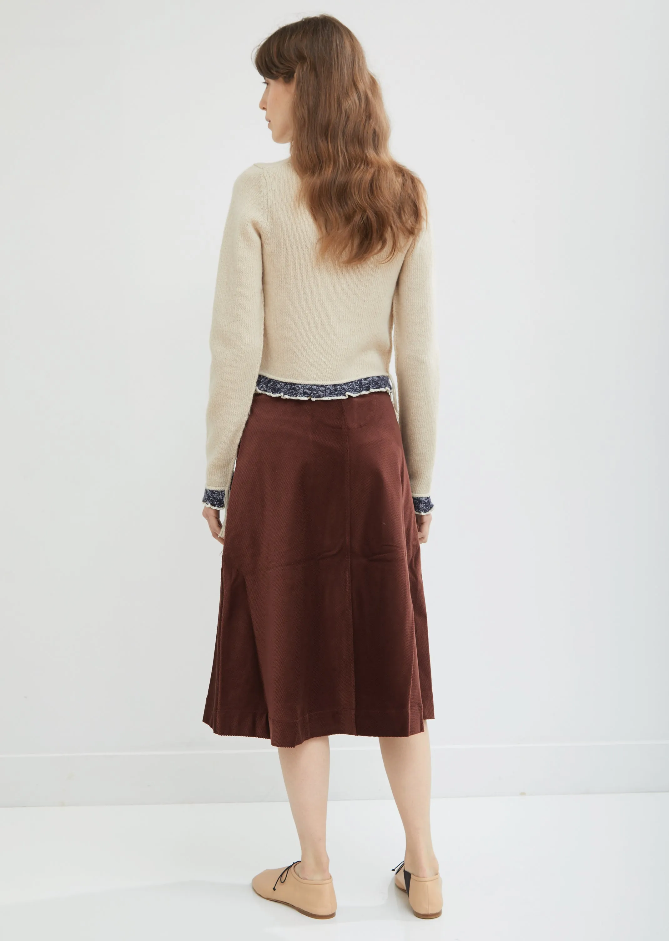 Corduroy Wrap Over Skirt