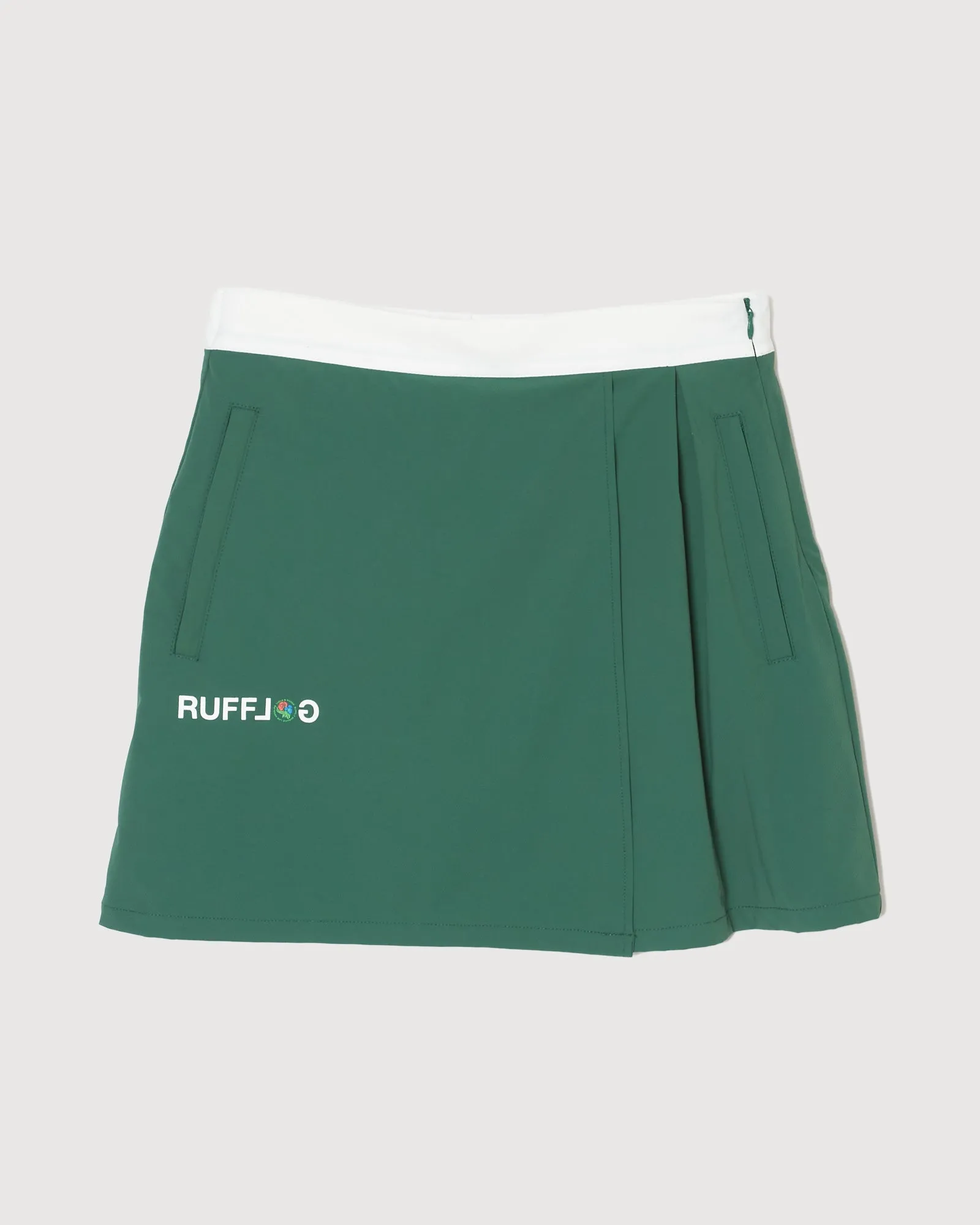 CORECOLOR LOGO WRAP SKIRT GREEN