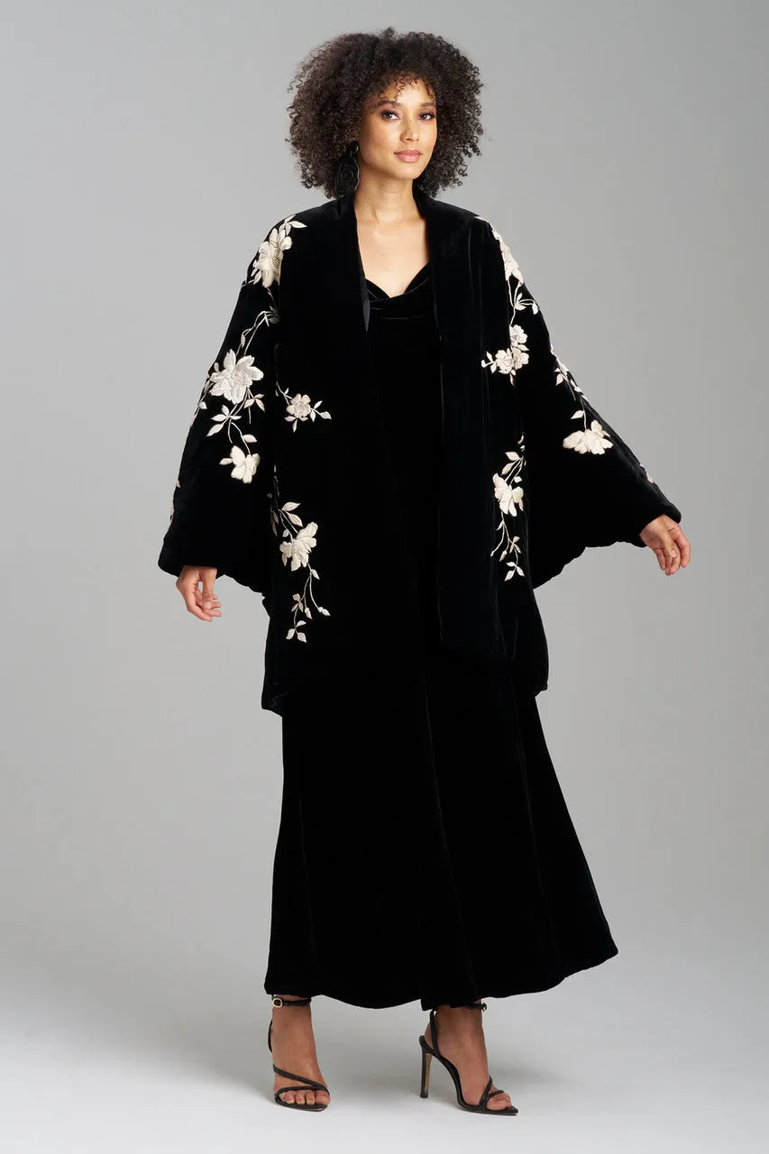 Couture Velvet Silk Embroidered Coat