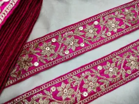 Dark Pink Sequin Trim