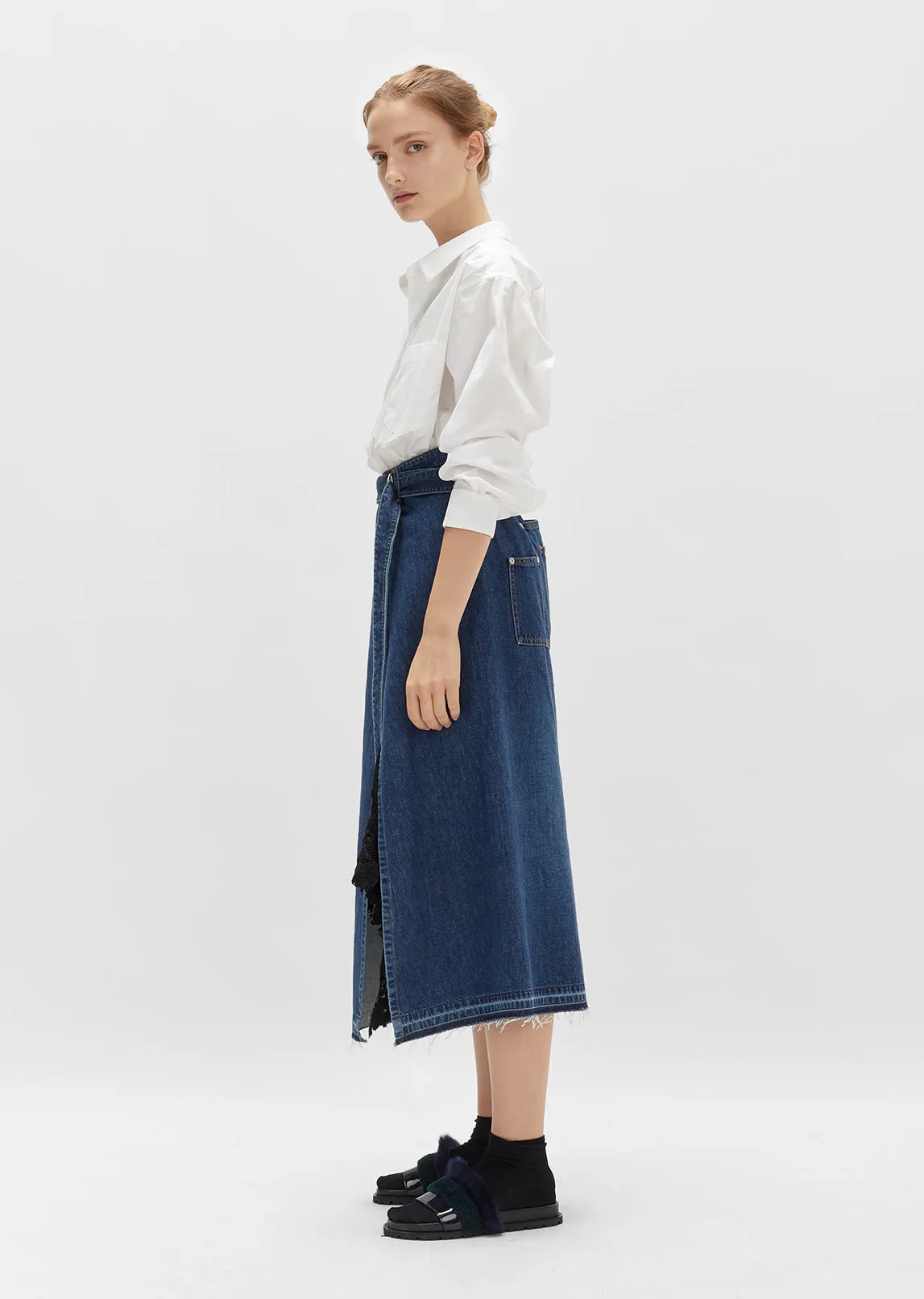 Denim Wrap Skirt