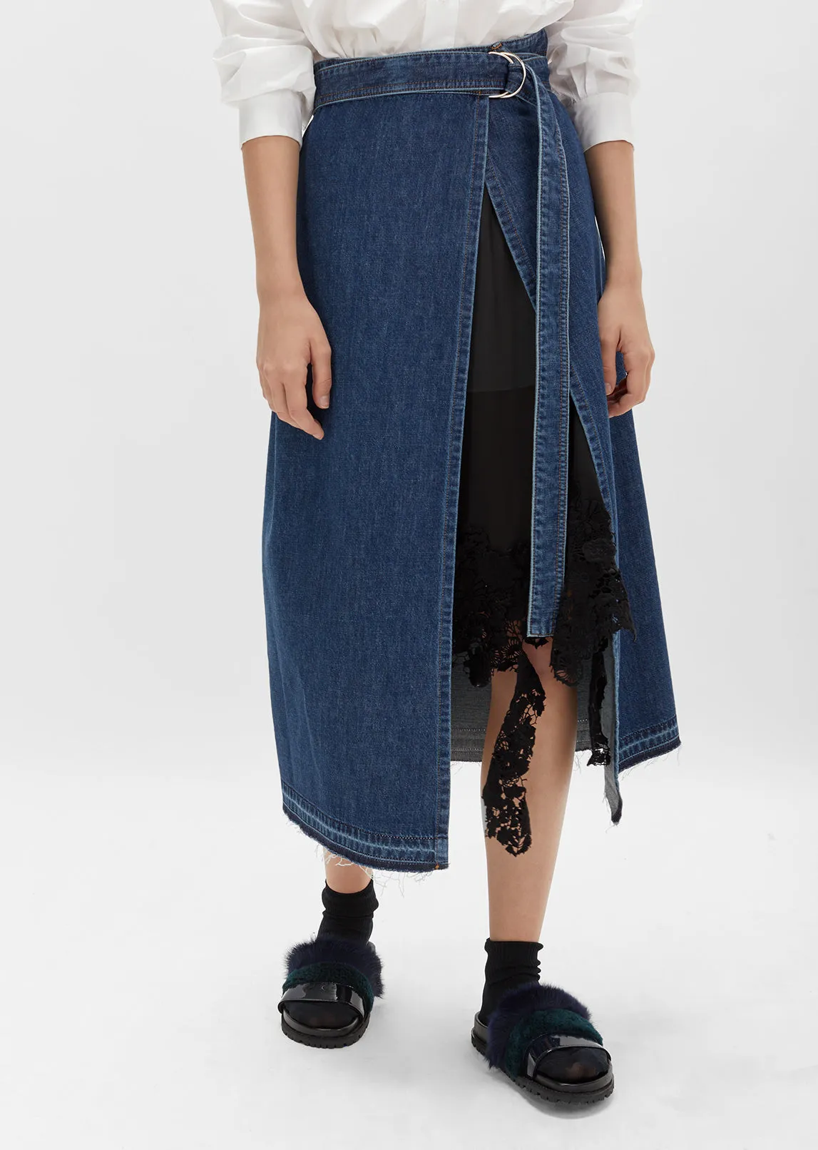 Denim Wrap Skirt