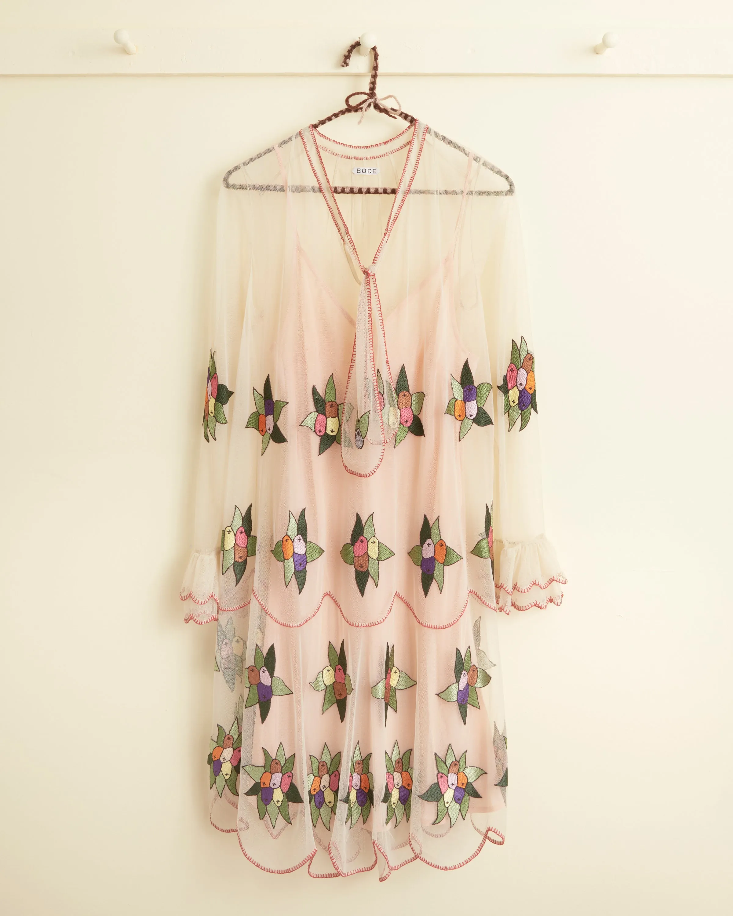 Embroidered Suncherry Dress