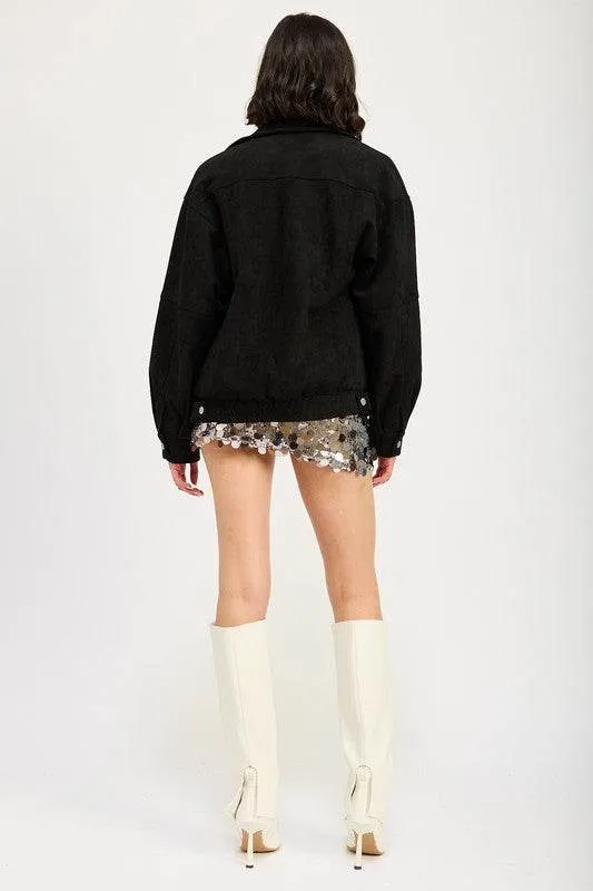 Emory Park Sequin Mini Skirt With Slit