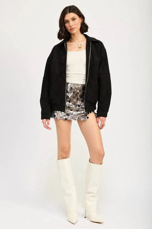 Emory Park Sequin Mini Skirt With Slit