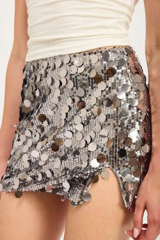 Emory Park Sequin Mini Skirt With Slit