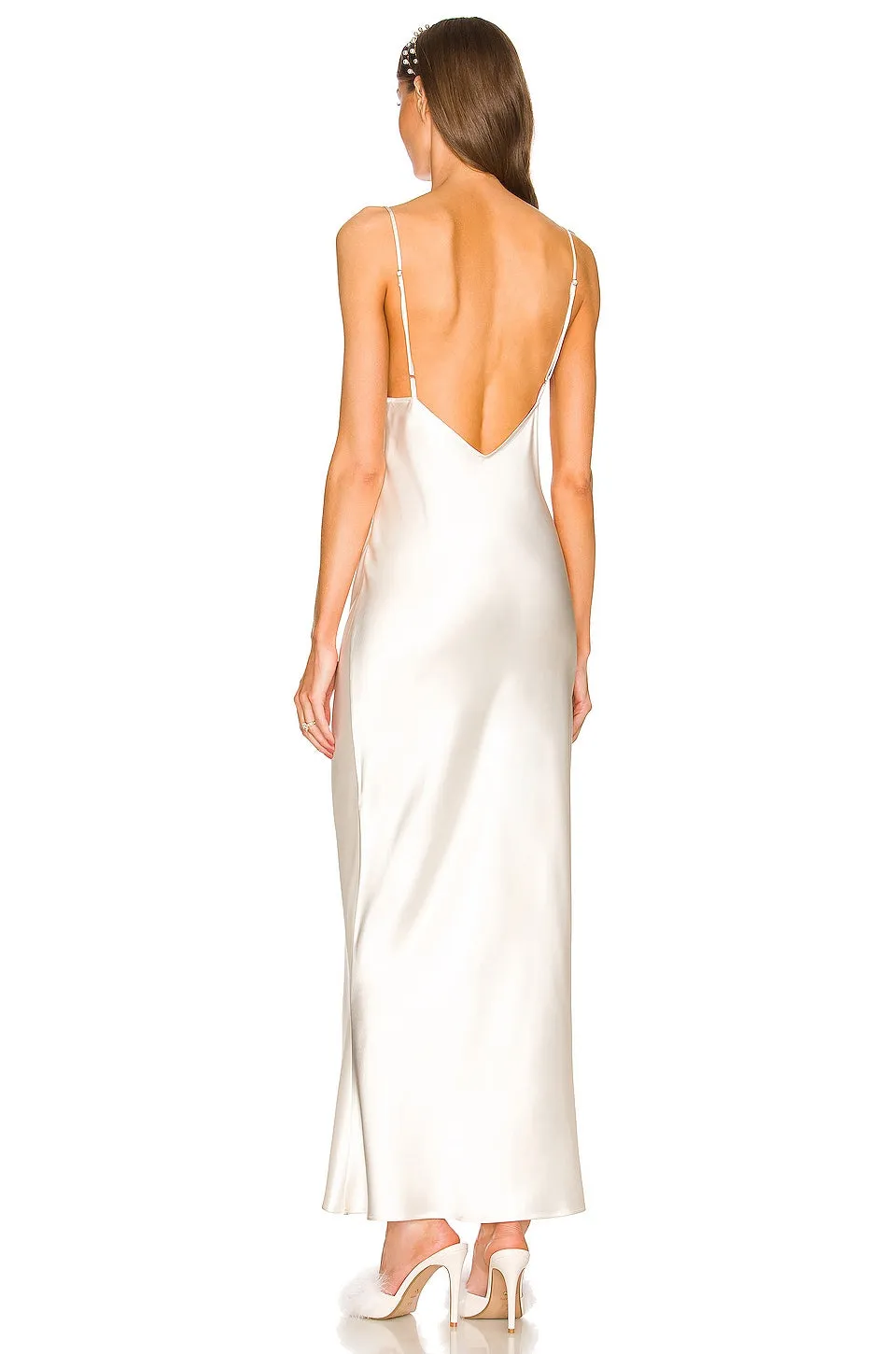 Fleur du mal Bow Slip dress, ivory