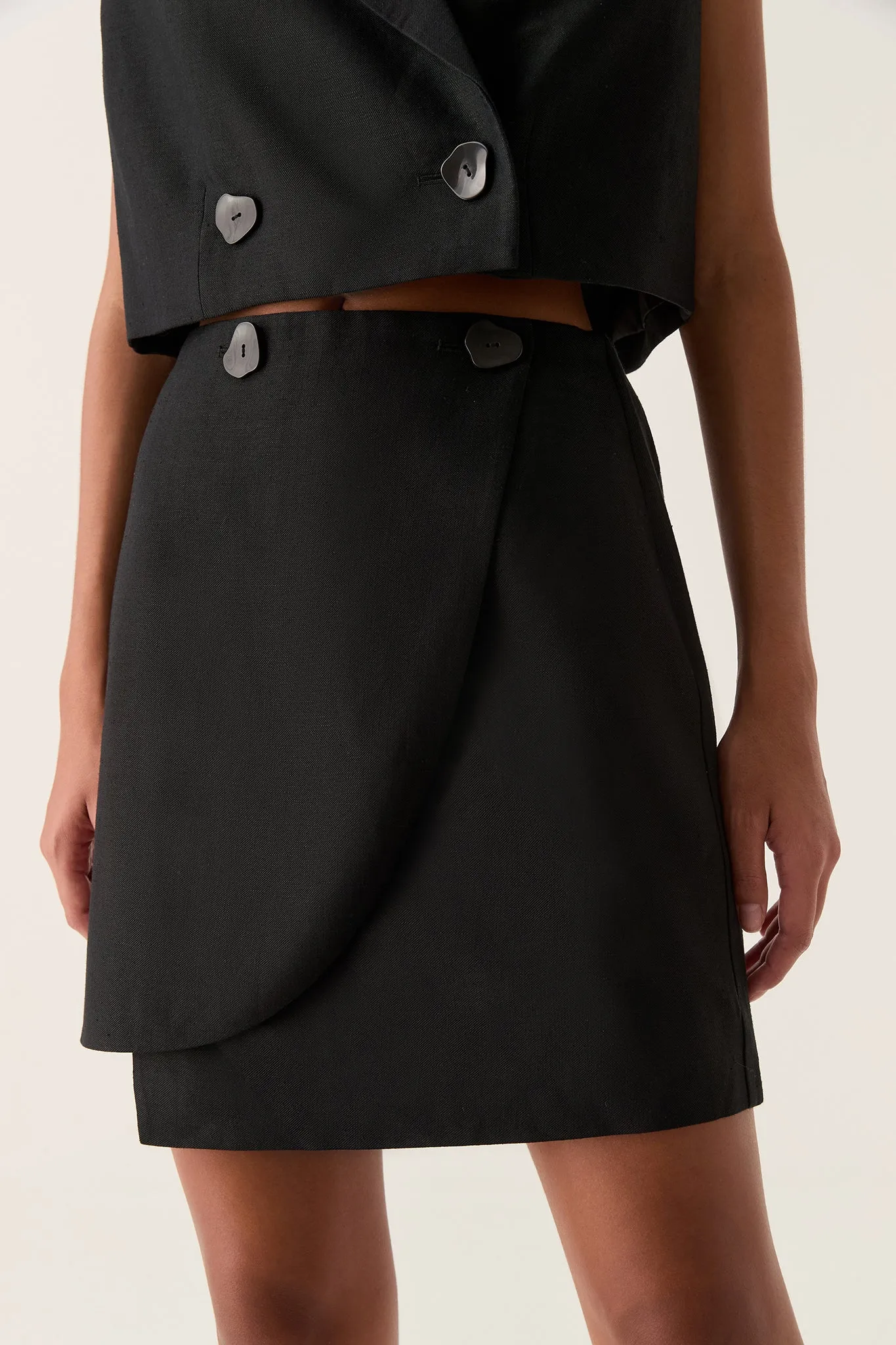 Flight Asymmetric Wrap Skirt