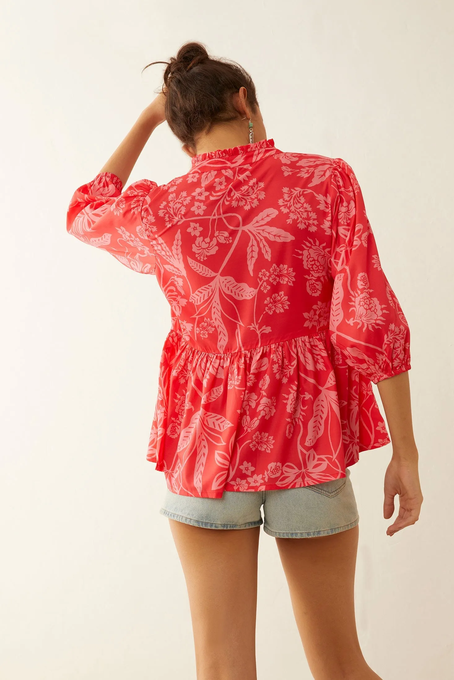 Flora's Realm Peplum Top