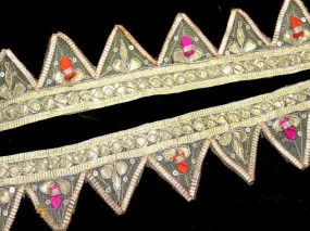 Golden Triangle Gota Work Embroidered Border