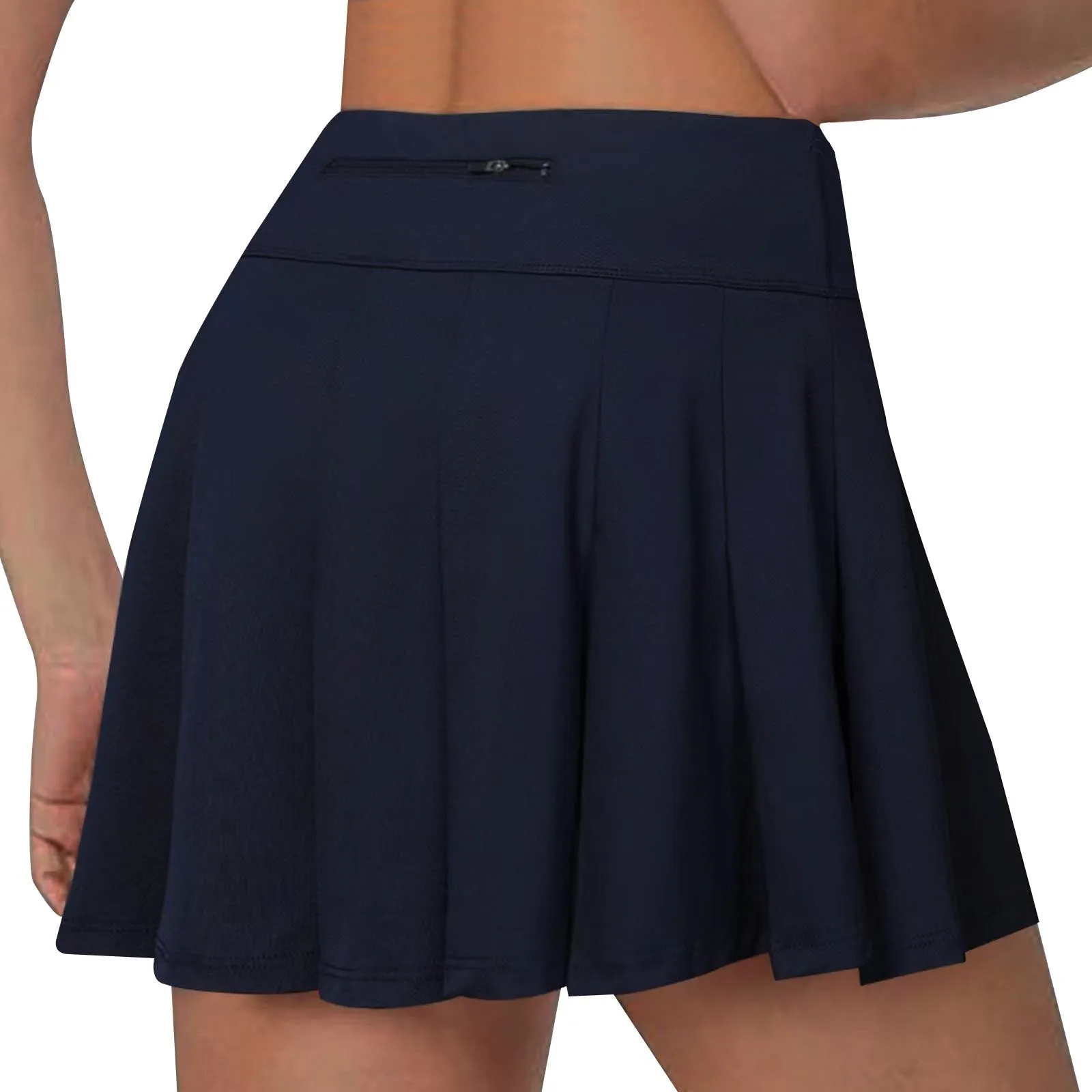 Golf Women's Tennis Skirts Pleated High Waisted Black