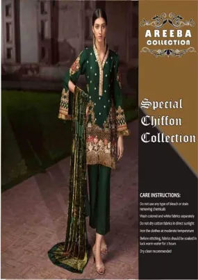 Gul Ahmed Cotton Dresses - Embroidered Silk Dupatta - Replica - Unstitched