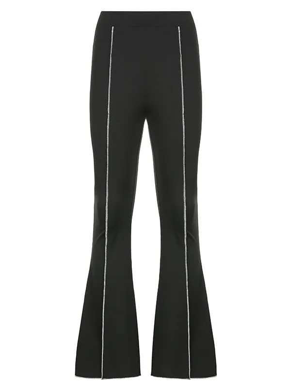 High Waist Hip-lifting Slim Flared Trousers