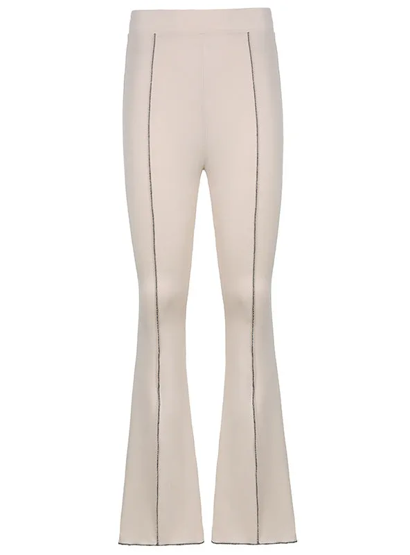 High Waist Hip-lifting Slim Flared Trousers