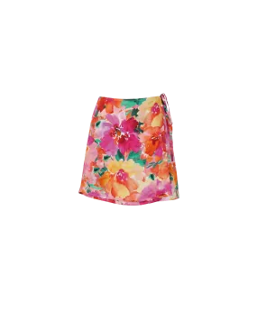 KATA SILK MINI SKIRT FLORAL