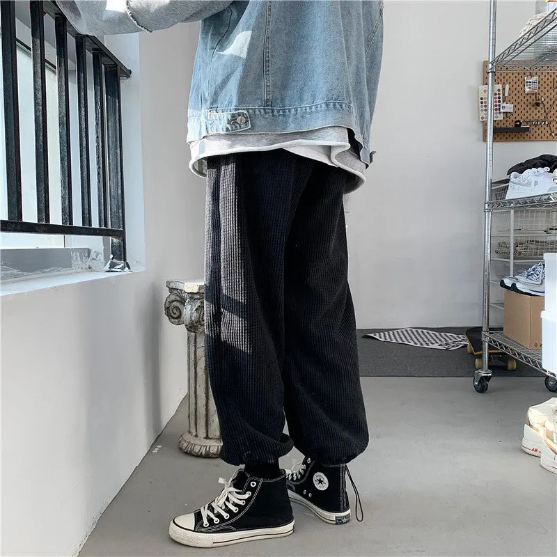 Loose drawstring trousers