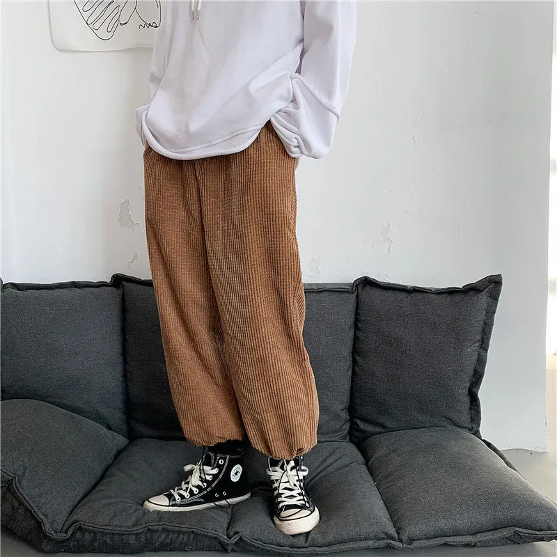 Loose drawstring trousers