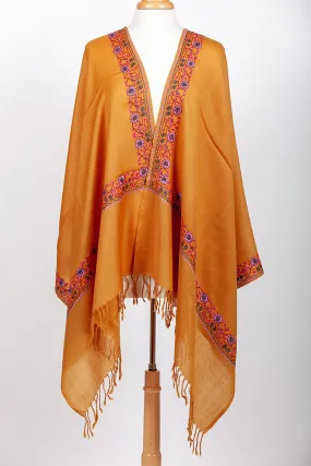 Manaslu Mustard Yellow Embroidered Shawl