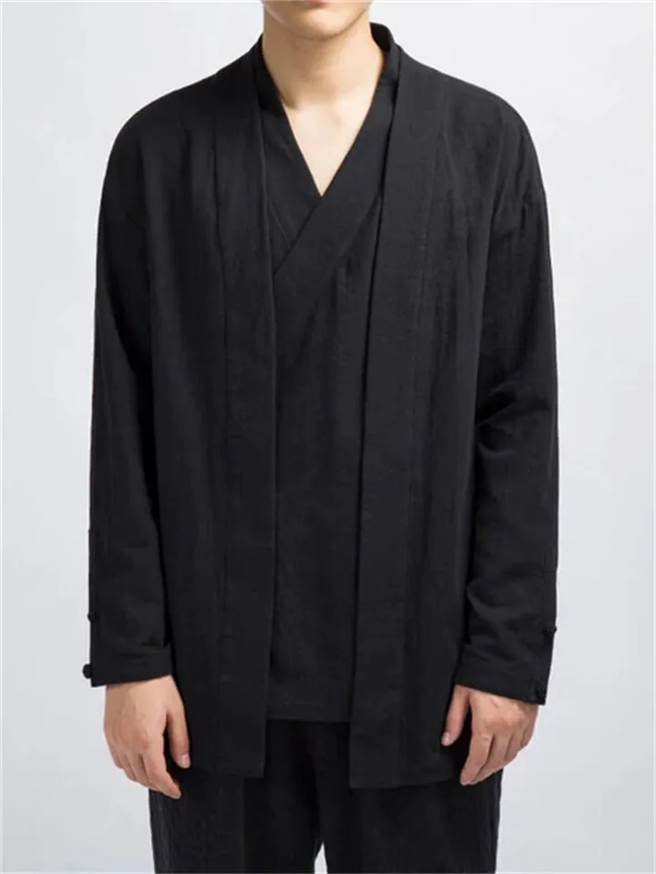 Men's Comfort Linen Zen Kimono Jackets