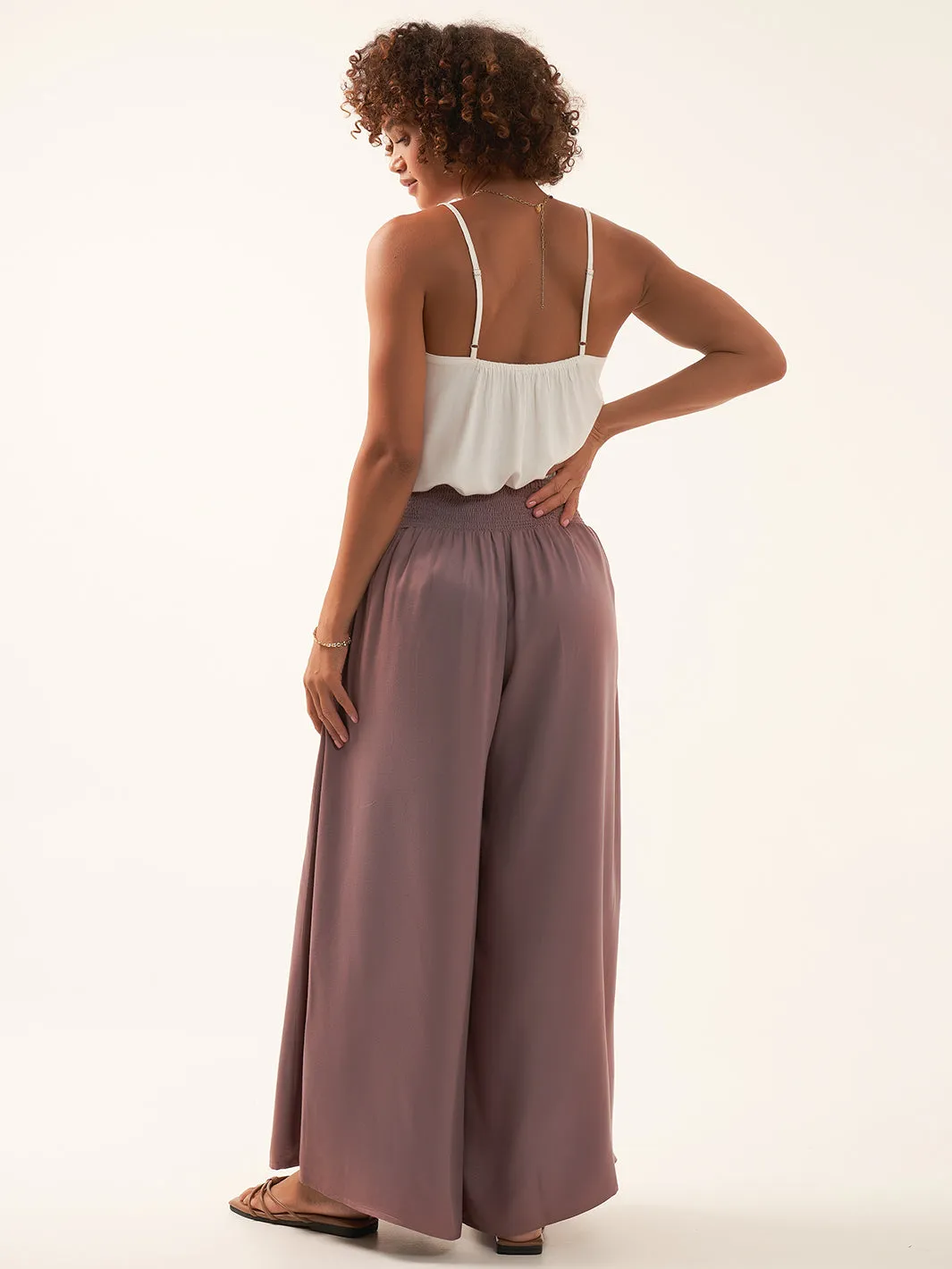 Palazzo Ecovero™ Pants Plum