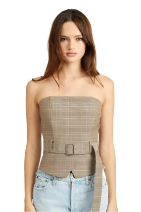 Peplum Belted Corset Top