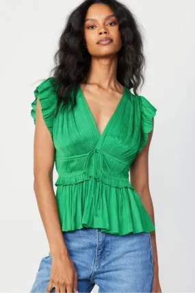 Pleated Peplum Shirt