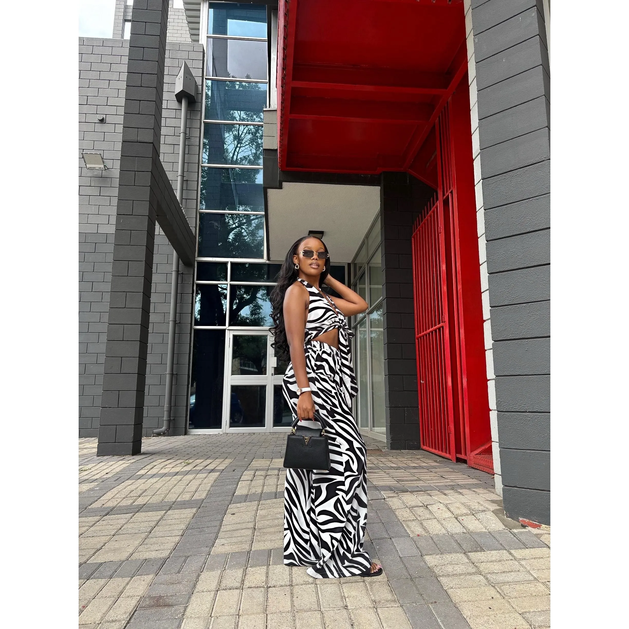 Sexy Summer Loose Women's Zebra Stripe Wide-Leg Pants