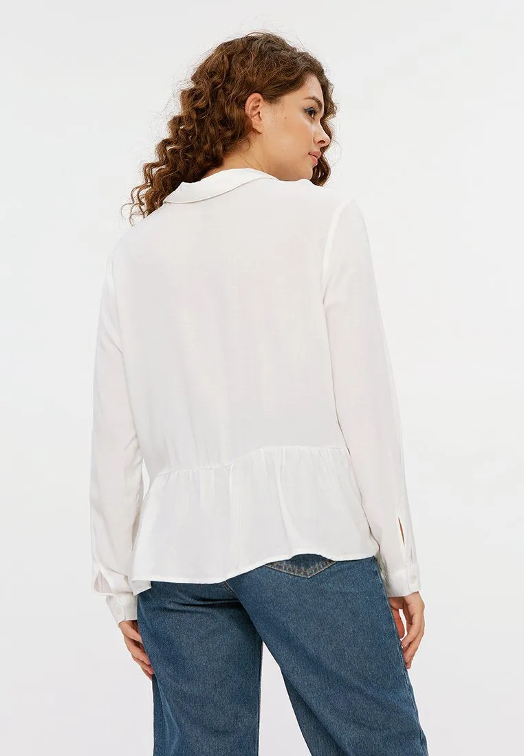 Shirt with Peplum Details