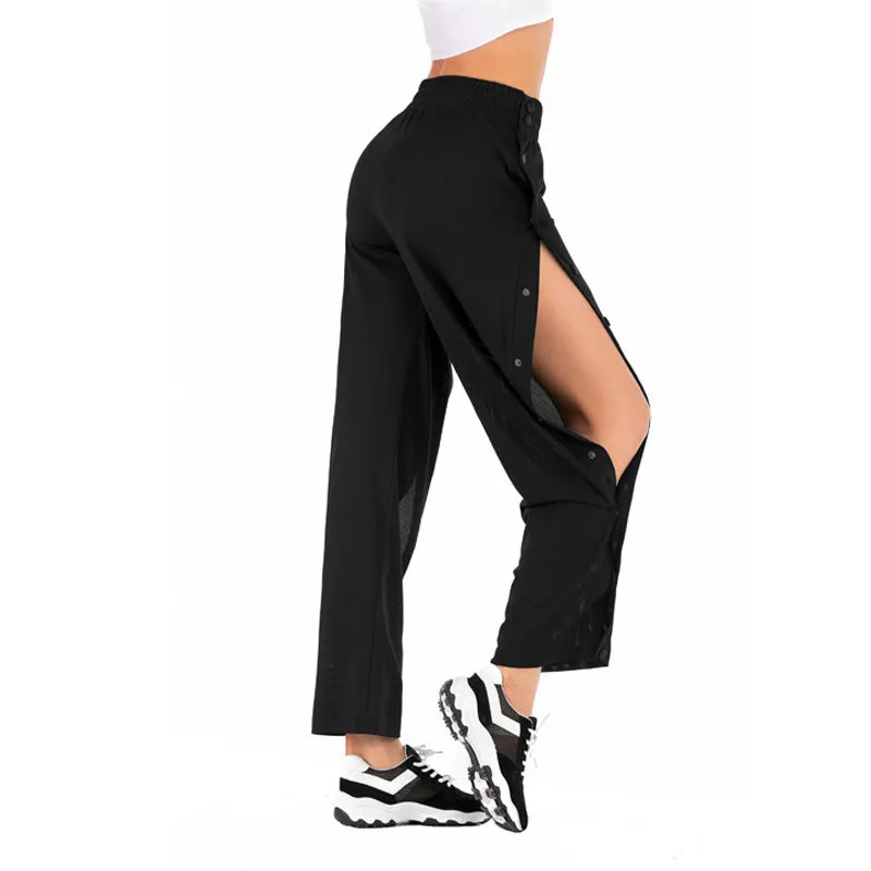 Sporty Loose Grid Wide Leg Pants