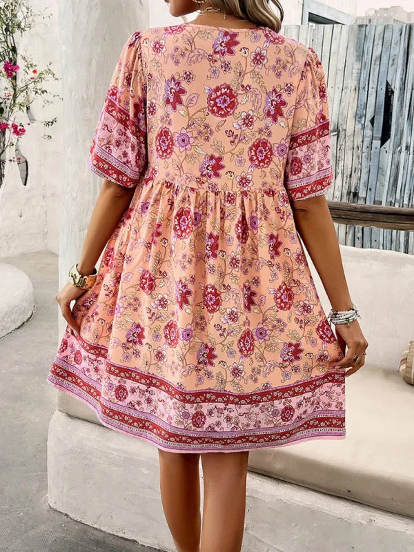 Sundress Women's Floral Boho Dress with Empire Waist