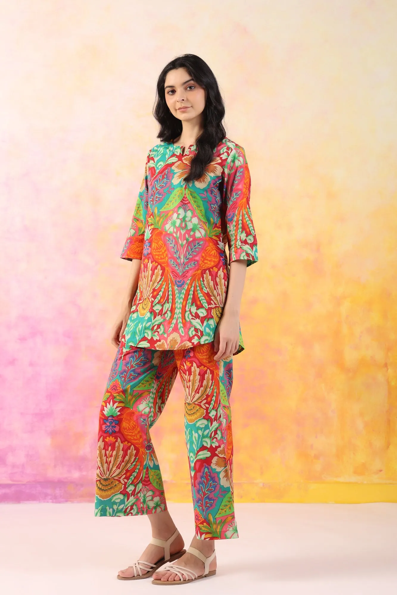 Sunset Splendor Palazzo Loungewear Set