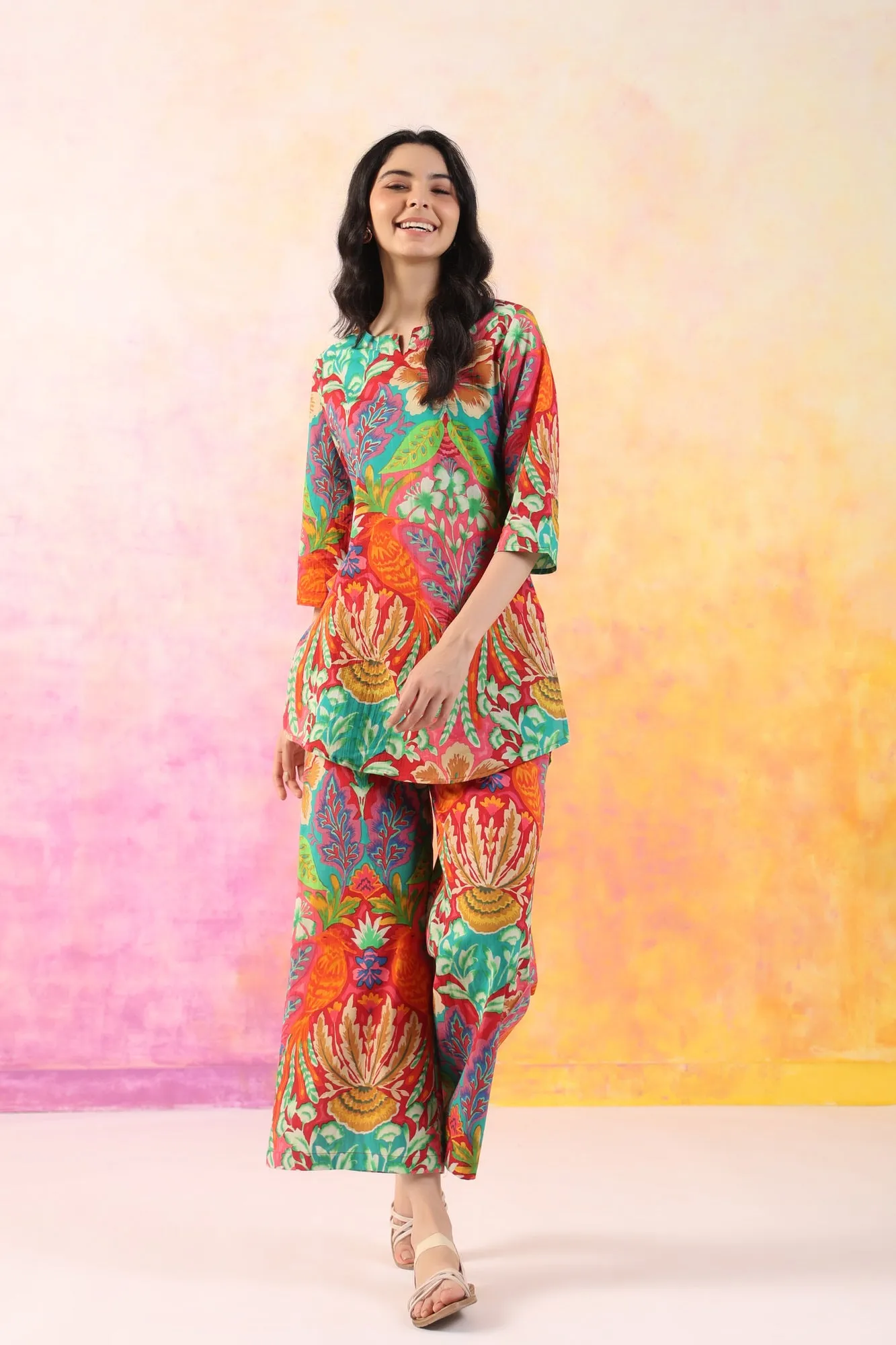 Sunset Splendor Palazzo Loungewear Set