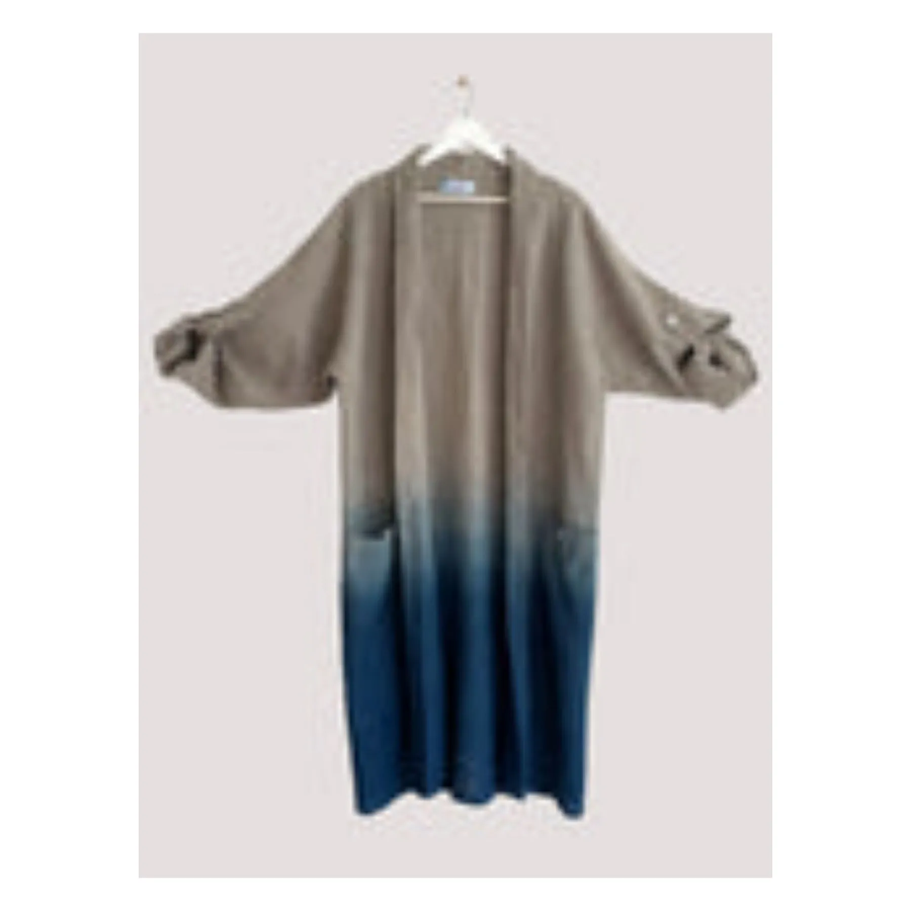 Unisex Linen Kimono in Indigo Ombre