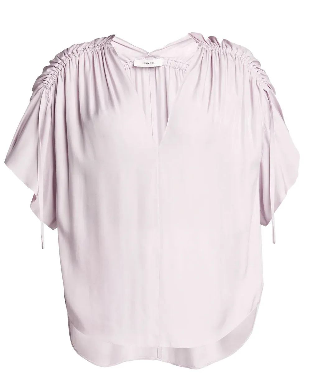 Violette Ruched Flutter Sleeve Blouse