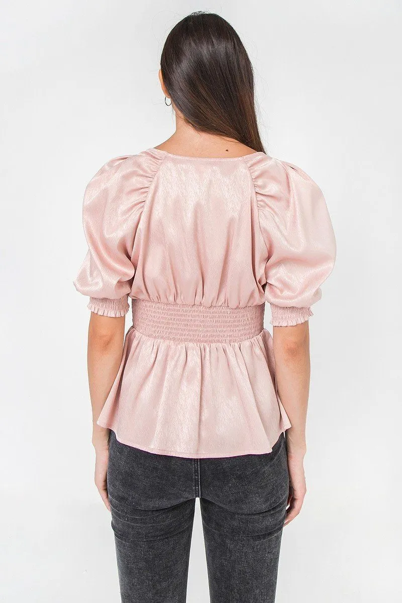 Women's A Solid Sateen Top