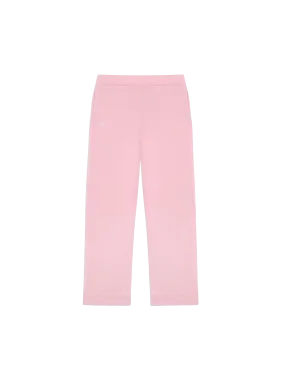 Womens Recycled Cashmere Loose Track Pants—sakura pink