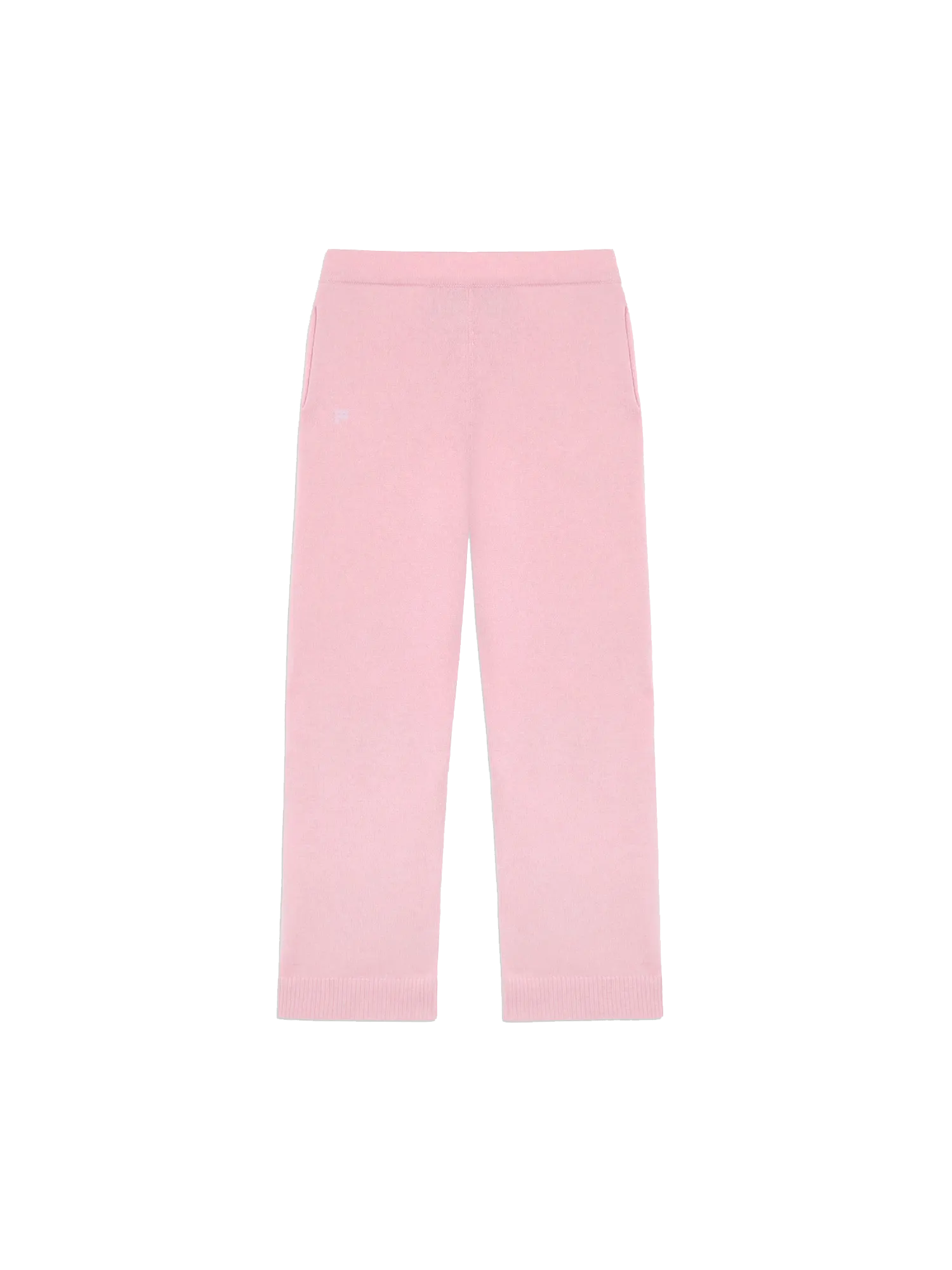 Womens Recycled Cashmere Loose Track Pants—sakura pink