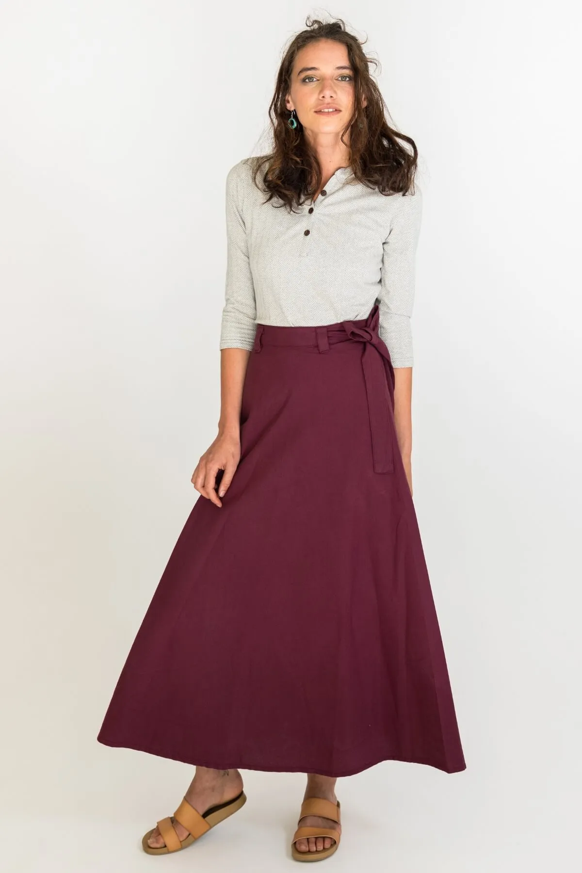 Wrap Skirt - Wine